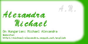 alexandra michael business card